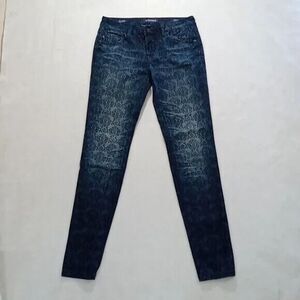 Vigoss Jagger Skinny Jeans - Blue Black Damask 26x31